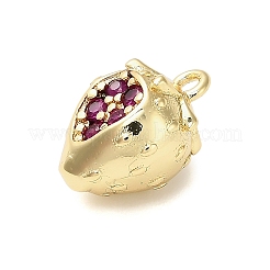 Brass Micro Pave Cubic Zirconia Pendants&nbsp;KK-L229-001G-05