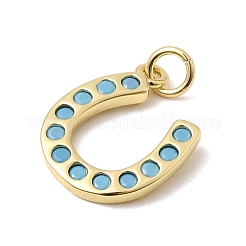 Brass Micro Pave Cubic Zirconia Pendants&nbsp;KK-H267-023B-G