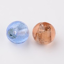 Handmade Silver Foil Glass Beads&nbsp;X-FOIL-R054-M