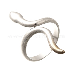 女性用スネーク 304 ステンレススチール オープンカフリング  ステンレス鋼色  内径：17mm&nbsp;RJEW-M046-02P