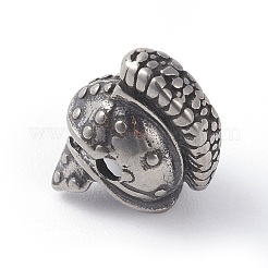 316 Surgical Stainless Steel Gladiator Helmet Beads&nbsp;LS-STAS-F190-12AS