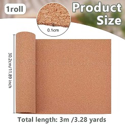 コルク断熱シート 1m 3ロール  コースター用  壁飾り  パーティーとDIYのクラフト用品  長方形  ペルー  302x1mm&nbsp;AJEW-OC0014-34A