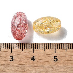 Transparent Crackle Glass Beads&nbsp;GLAA-B015-14