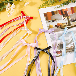 6Pcs 6 Colors Lace Bowknot Polyester Alligator Hair Clips&nbsp;PHAR-CY0001-02