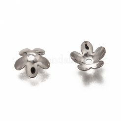 Non-Tarnish 5-Petal 201 Stainless Steel Bead Caps&nbsp;STAS-I176-11P-A