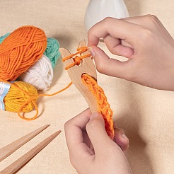 木製編みフォークと大きな目の針セット  DIY編み用  ブレスレット  織り道具  バリーウッド&nbsp;TOOL-NB0001-27
