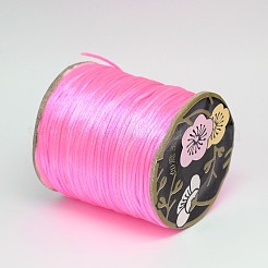ナイロンラテイルサテンコード  ショッキングピンク  1mm  約87.48ヤード（80m）/ロール&nbsp;LW-K001-1mm-F103