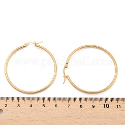 Ion Plating(IP) 304 Stainless Steel Hoop Earrings&nbsp;EJEW-N0016-11G-G
