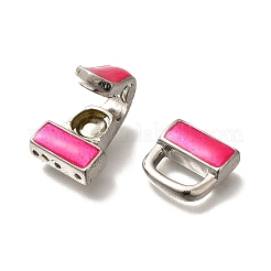 Brass Enamel Fold Over Clasps&nbsp;KK-M313-40P-01