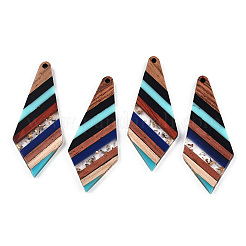 Transparent Resin & Walnut Wood Big Pendants&nbsp;LS-RESI-TAC0017-48-A01