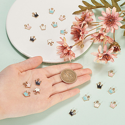 Light Gold Plated Alloy Enamel Charms&nbsp;ENAM-CJ0001-09