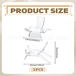Transparent Acrylic Crystal Mineral Display Easels Rack&nbsp;ODIS-LP0001-08C