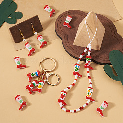 5Pcs Boot Baking Paint Glass Enamel  Beads&nbsp;LAMP-TADJ0001-08F