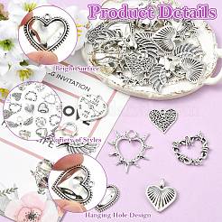 40Pcs 8 Styles Tibetan Style Alloy Pendants&nbsp;FIND-CJ0005-94