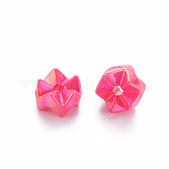 不透明なアクリルビーズ  染め  ABカラー  花  ミックスカラー  9x5.5mm  穴：1.6mm  約2170個/500g&nbsp;TACR-S153-38I