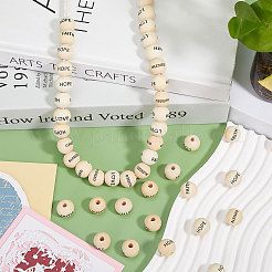120Pcs 4 Styles Wood Beads&nbsp;WOOD-GL0001-16
