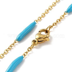 Enamel Bar Link Chain Necklace&nbsp;STAS-B025-02G-02
