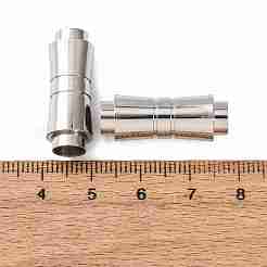 304ステンレススチール製マグネット留め具  コラム  ステンレス鋼色  26x9.5x9.5mm  穴：6mm&nbsp;SA-CBA15BC-05P