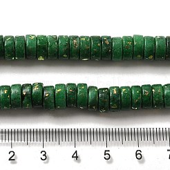 天然ドロマイトビーズ連売り  合成オパールと  染め  ディスク  ヒシビーズ  グリーン  8x3.5mm  穴：0.8mm  約118~120個/連  15.94''（40.5センチメートル）&nbsp;G-K350-B01-03C