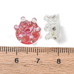Transparent Resin & Crystal Rhinestone Beads&nbsp;RESI-G119-11