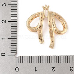 真鍮マイクロパヴェクリアキュービックジルコニアペンダント  蝶結び  14KGP本金メッキ  25x23x7mm  穴：1.2mm&nbsp;KK-N256-18G