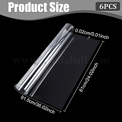 透明PVCシート6枚  長方形  915x610x0.2mm&nbsp;FIND-WA0001-34A