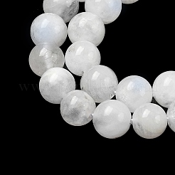 天然レインボー ムーンストーン ビーズ 連売り  ラウンド  5~6mm  穴：1mm  約67個/連  15.7インチ（40cm）&nbsp;G-P335-12-6mm