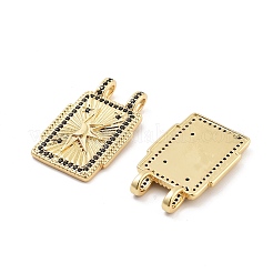 Rack Plating Brass Micro Pave Cubic Zirconia Pendants&nbsp;KK-G512-27G