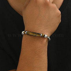 Natural Tiger Eye Round Beaded Bracelets&nbsp;LS-PO7911