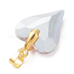 Electroplated Transparent Glass Pendants&nbsp;PALLOY-JF05156-01