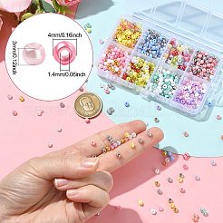 800 個 8 色不透明アクリルビーズ  ロンデル  ミックスカラー  4x3mm  穴：1.4mm  100個/カラー&nbsp;OACR-CJ0002-61