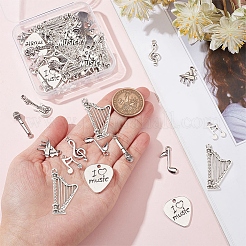 72Pcs 9 Style Tibetan Style Alloy Pendants&nbsp;FIND-SC0003-71