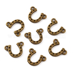 チベットスタイルの合金コネクタチャーム  馬の靴リンク  アンティークブロンズ  11x14x2mm  穴：1.4mm&nbsp;FIND-WH0146-29AB