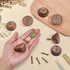 Round Walnut Wood Box Pull Handle&nbsp;AJEW-WH0816-327