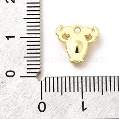 合金ラインストーンペンダント  海の生き物のチャーム  エビ  10x11x3mm  穴：1.2mm&nbsp;PALLOY-D330-02G-02A