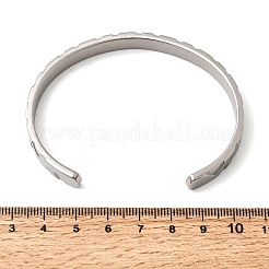 304 Stainless Steel Cuff Bangles for Women Men&nbsp;BJEW-H644-05P