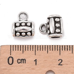 チベット風チャームベイル  保釈ビーズ  カドミウムフリー＆鉛フリー  カップ  アンティークシルバー  11x9x7mm  内径：3.5mm  穴：1.5mm&nbsp;LS-LF0435Y