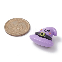 ハロウィンテーマ樹脂ブローチ  カボチャ/大釜/幽霊  ミックスカラー  24.5~26x22.5~26.5x7.5~10mm&nbsp;JEWB-BR00116