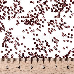 MIYUKIラウンドロカイユビーズ  日本製シードビーズ  15/0  （rr367)ガーネット裏地ルビーab  1.5mm  穴：0.7mm  約5555個/10g&nbsp;X-SEED-G009-RR0367