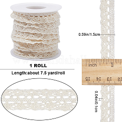 7.5 Yards Polyester Elastic Lace Trim&nbsp;OCOR-GF0003-51C