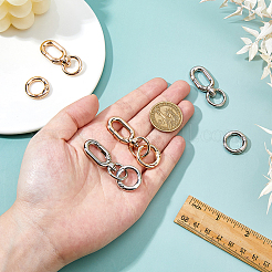 4Pcs 2 Colors Iron Swivel Clasps&nbsp;HJEW-FH00179