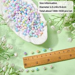 不透明アクリルビーズ 115g  ラウンド  ABカラー  ツートン  ミックスカラー  6mm&nbsp;OACR-SZ0001-65B