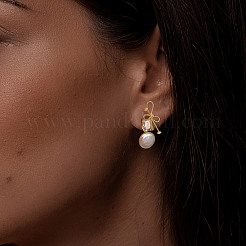 925 Sterling Silver Bowknot Stud Earrings&nbsp;EJEW-Z041-03G