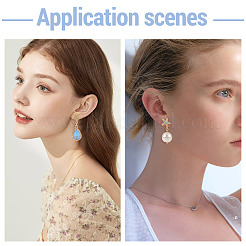 8Pcs 2 Colors Brass Micro Pave Cubic Zirconia Stud Earring Findings&nbsp;KK-TA0002-62