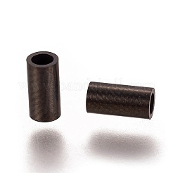 304ステンレスチューブビーズ  イオンプレーティング（ip）  電気泳動黒  6x3mm  穴：2mm&nbsp;LS-STAS-L216-23E-B