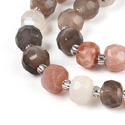 Natural Multi-Moonstone Beads Strands&nbsp;G-T144-A01-09