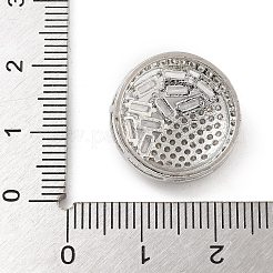 Rack Plating Brass Micro Pave Clear Cubic Zirconia Slide Charms&nbsp;KK-A234-014P