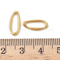 304ステンレススチール楕円形リンクリング  イオンプレーティング（ip）  18KGP本金メッキ  14x6x1.5mm  内径：10.5x3mm&nbsp;STAS-L300-010A-G