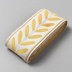 5M Polyester Jacquard Leaf Ribbon&nbsp;OCOR-OC0001-55A