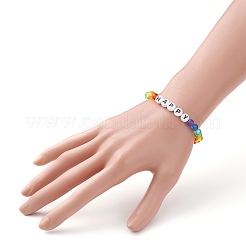 Transparent & Opaque Acrylic Beaded Bracelets for Kids&nbsp;BJEW-JB06504